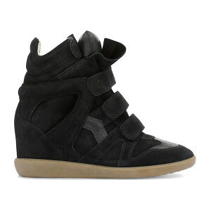 Isabel Marant �C�U�x�� �}���� ���f�B�[�X �X�j�[�J�[ �yIsabel Marant Bekett Leather Wedge Sneakers Black (Women's)�z �T�C�Y EU_35(21.5cm) Black