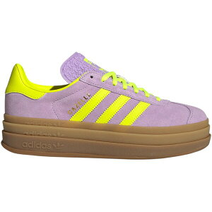 adidas �A�f�B�_�X ���f�B�[�X �X�j�[�J�[ �yadidas Gazelle Bold Powder Plum Solar Yellow (Women's)�z �T�C�Y US_9(26.0cm) Powder Plum/Solar Yellow/Gold Metallic