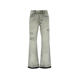�~�X�r�w�C�u �����Y �f�j���p���c �{�g���X Distressed-effect bootcut jeans Grey