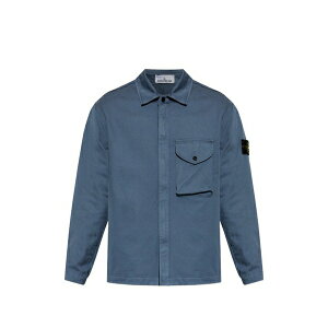 �X�g�[���A�C�����h �����Y �W���P�b�g���u���]�� �A�E�^�[ Broken twill old effect overshirt Blue