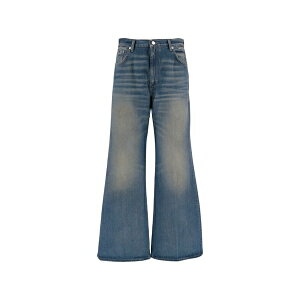 �n�C�N�[�� ���f�B�[�X �f�j���p���c �{�g���X Washed-effect wide-leg jeans Blue