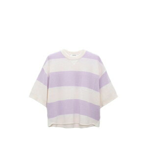 �h���V�[�V���[�}�b�n ���f�B�[�X �j�b�g&�Z�[�^�[ �A�E�^�[ Striped short-sleeve sweater Neutrals