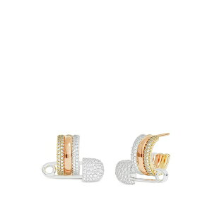 �G�[�s�[�G�����i�R ���f�B�[�X �s�A�X���C�������O �A�N�Z�T���[ Tricolor morse safety-pin earrings Silver