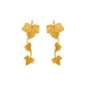 �I�X�J�[ �f �� �����^ ���f�B�[�X �s�A�X���C�������O �A�N�Z�T���[ ivy vine leaf drop earrings Gold