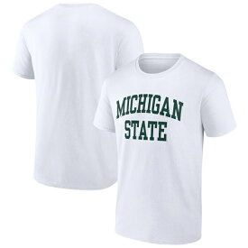 ファナティクス メンズ Tシャツ トップス Michigan State Spartans Fanatics Branded Basic Arch TShirt White