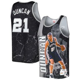 ミッチェル&ネス メンズ Tシャツ トップス Tim Duncan San Antonio Spurs Mitchell & Ness 199899 Hardwood Classics Player Burst Tank Top Black