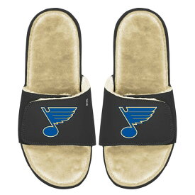 アイスライド メンズ サンダル シューズ St. Louis Blues ISlide Faux Fur Slide Sandals Black/Tan