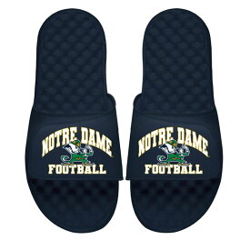 アイスライド メンズ サンダル シューズ Notre Dame Fighting Irish ISlide Unisex Football Varsity Slide Sandals Navy