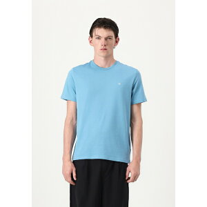 JoNC Y T_ V[Y SMOOTH SOLID TEE - Basic T-shirt - blue steam