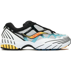 Saucony �T�b�J�j�[ �����Y �X�j�[�J�[ �ySaucony Grid Web White Multi�z �T�C�Y US_7.5(25.5cm) White/Grey/Blue