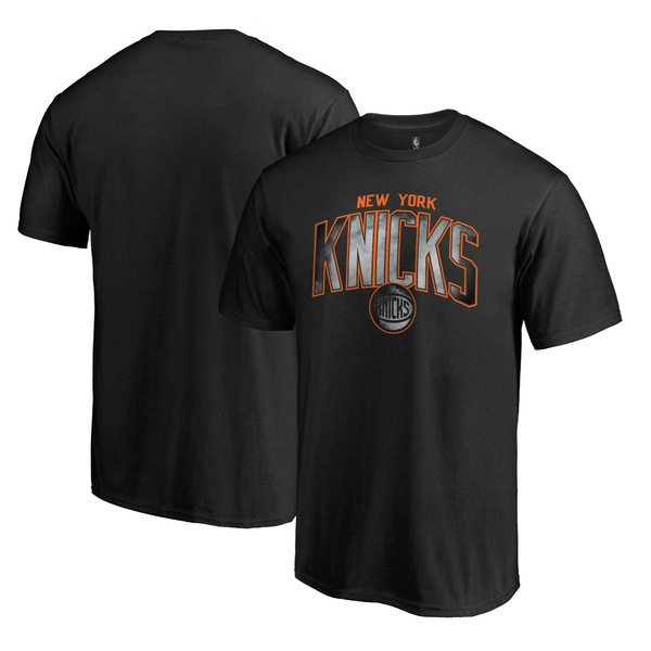 ファナティクス メンズ Tシャツ トップス New York Knicks Fanatics Branded Arch Smoke TShirt Black