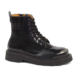 KENZO ケンゾー メンズ スニーカー 【Kenzosmile Lace Up Boots】 サイズ EU_44(29.0cm) Black Spazzolato Leather