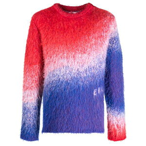�G�A�� ���f�B�[�X �j�b�g&�Z�[�^�[ �A�E�^�[ Ombr��-effect mohair-blend jumper Blue