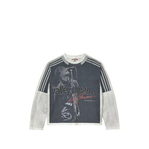 �x�[�� �����Y T�V���c �g�b�v�X forever encore graphic-print long-sleeve t-shirt Black