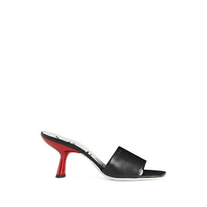 �W���[�b�y�U�m�b�e�B ���f�B�[�X �T���_�� �V���[�Y Sculptural-heel square-toe mules Black