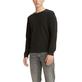 リーバイス メンズ シャツ トップス Men's Waffle Knit Thermal Long Sleeve T-Shirt Mineral Black