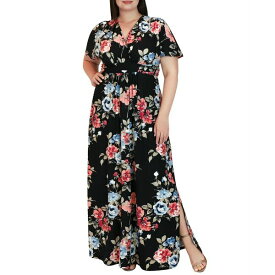 キヨナ レディース ワンピース トップス Women's Vienna Kimono Sleeve Long Maxi Dress Moody meadow print