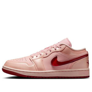 Air Jordan �W���[�_�� ���f�B�[�X �X�j�[�J�[ Washed Coral/Gym Red/Washed Coral �y(WMNS) Air Jordan 1 Low Patent 'Valentine's Day' HF3174-600�z �T�C�Y US_W_10
