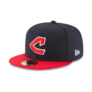 �j���[�G�� �����Y �X�q �A�N�Z�T���[ Men's Navy Cleveland Indians Cooperstown Collection Wool 59FIFTY Fitted Hat Navy