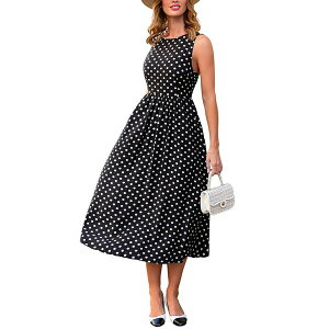 �J�b�v�V�[ ���f�B�[�X �����s�[�X �g�b�v�X Women's Try Me Polka Dot Maxi Beach Dress Black