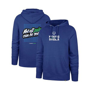 47uh Y p[J[EXEFbgVc AE^[ Men's Royal Indianapolis Colts Not All Pain Can Be SeenKicking the Stigma Pullover Hoodie Royal