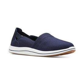 クラークス レディース スニーカー シューズ Women's Cloudsteppers Breeze Step II Slip On Sneakers Dark Navy