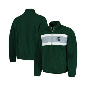 �J�[���o���N�X �����Y �p�[�J�[�E�X�E�F�b�g�V���c �A�E�^�[ Men's Green Michigan State Spartans Pinch Runner Half-Zip Top Green