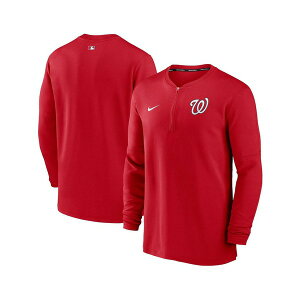 �i�C�L �����Y �p�[�J�[�E�X�E�F�b�g�V���c �A�E�^�[ Men's Red Washington Nationals Authentic Collection Game Time Performance Quarter-Zip Top Red