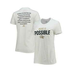 AfB_X fB[X WPbgu] AE^[ Women's White Georgia Tech Yellow Jackets More Is Possible T-shirt White