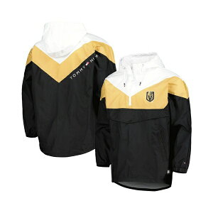 g~[ qtBK[ fB[X WPbgu] AE^[ Women's Black, Gold Vegas Golden Knights Staci Half-Zip Windbreaker Jacket Black, Gold