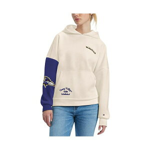 g~[ qtBK[ fB[X p[J[EXEFbgVc AE^[ Women's Cream, Purple Baltimore Ravens Harriet Pullover Hoodie Cream, Purple