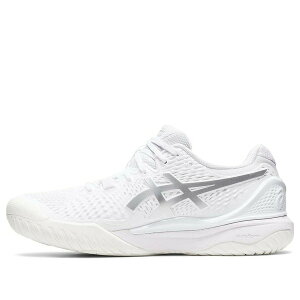 ASICS �A�V�b�N�X ���f�B�[�X �X�j�[�J�[ �y(WMNS) ASICS Gel-Resolution 9 Wide 'White Pure Silver' 1042A226-100�z �T�C�Y US_6.5(23.5cm)