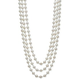 ベル ドゥ メール レディース ネックレス・チョーカー・ペンダントトップ アクセサリー Cultured Freshwater Pearl (7mm) Triple Strand 18" Statement Necklace in Sterling Silver Silver