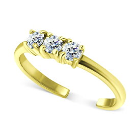 ジャニ ベルニーニ レディース リング アクセサリー Cubic Zirconia Three Stone Toe Ring in 18k Gold-Plated Sterling Silver, Created for Macy's GOLD