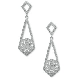 アンクライン レディース ピアス＆イヤリング アクセサリー Silver-Tone Crystal Filigree Openwork Drop Earrings Crystal