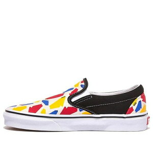Vans �o���Y �����Y �X�j�[�J�[ �yVans CLASSIC SLIP-ON (POP LOGO) Black 'White Red Yellow' VN0A4U382O8�z �T�C�Y US_9.5(27.5cm)