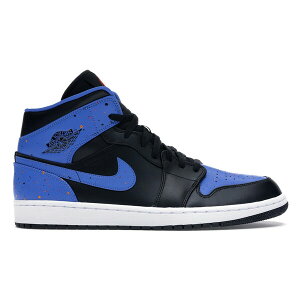 Jordan �W���[�_�� �����Y �X�j�[�J�[ �yJordan 1 Mid Royal Paint Splatter�z �T�C�Y US_12.5(30.5cm) Black/Signal Blue-Orange Peel-Team Orange