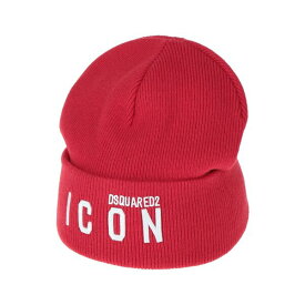 【送料無料】 ディースクエアード メンズ 帽子 アクセサリー Hats Red