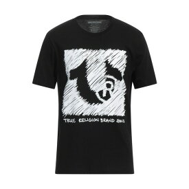 【送料無料】 トゥルーレリジョン メンズ Tシャツ トップス T-shirts Black