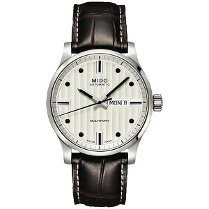 ミド レディース 腕時計 アクセサリー Men's Swiss Automatic Multifort Brown Leather Strap Watch 42mm Beige