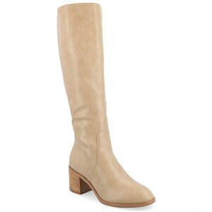 W[j[RNV fB[X u[c V[Y Women's Romilly Tru Comfort Foam Wide Width Wide Calf Stacked Block Heel Round Toe Boots Tan