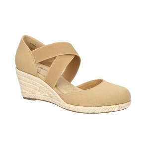 C[W[Xg[g fB[X T_ V[Y Women's Pari Slip-On Espadrille Wedges Sandals Natural Canvas