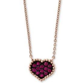 エフィー コレクション メンズ ネックレス・チョーカー アクセサリー EFFY&reg; Ruby (1/8 ct. t.w.) Heart 16" Pendant Necklace in 14k Rose Gold Ruby
