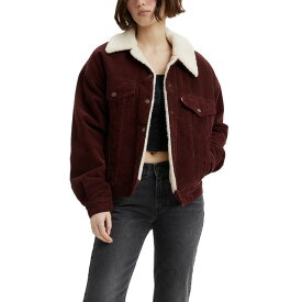 リーバイス レディース ジャケット＆ブルゾン アウター Women's '90s Sherpa-Lined Corduroy Trucker Jacket Decadent Chocolate