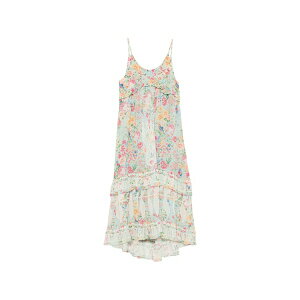 �t�@�[�� ���I ���f�B�[�X �����s�[�X �g�b�v�X Floral-print ruffled dress Green
