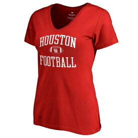 ファナティクス レディース Tシャツ トップス Houston Cougars Fanatics Branded Women's First Sprint VNeck TShirt Red