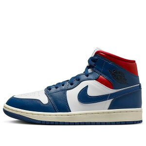 Air Jordan �W���[�_�� ���f�B�[�X �X�j�[�J�[ WHITE/FRENCH BLUE/RED/SAIL �y(WMNS) Air Jordan 1 Mid 'French Blue Gym Red' BQ6472-146�z �T�C�Y US_W_12