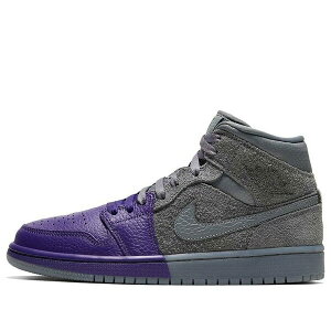 Air Jordan �W���[�_�� ���f�B�[�X �X�j�[�J�[ Medium Grey/Cool Grey-Court Purple �y(WMNS) Sheila Rashid x Air Jordan 1 Mid 'UNITE' CW5897-005�z �T�C�Y US_9.5(26.5cm)