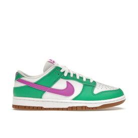 Nike ナイキ レディース スニーカー 【Nike Dunk Low White Stadium Green Fuchsia (Women's)】 サイズ US_5(22.0cm) White/Stadium Green-Fuchsia-Gum Light Brown