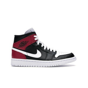Jordan �W���[�_�� ���f�B�[�X �X�j�[�J�[ �yJordan 1 Mid Black Noble Red (Women's)�z �T�C�Y US_W_11.5 Black/White-Noble Red